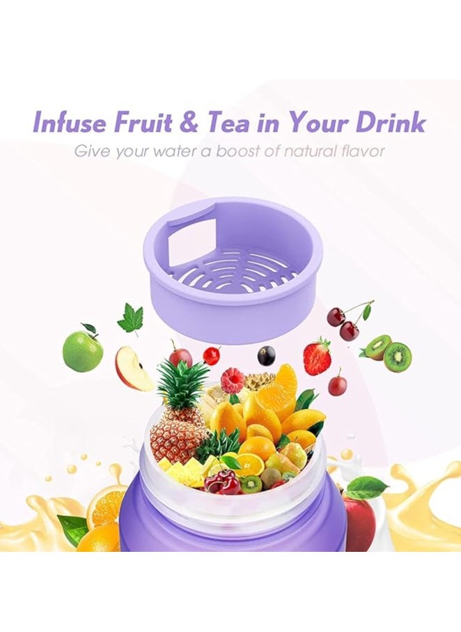 S2C Motivational Water Bottle 1L Water Bottle For Kids School Water Bottles With Straw Leak Proof Water Bottle With Time Marker For Sport, School, Gym, Office (Gradient Purple)  - Image 4