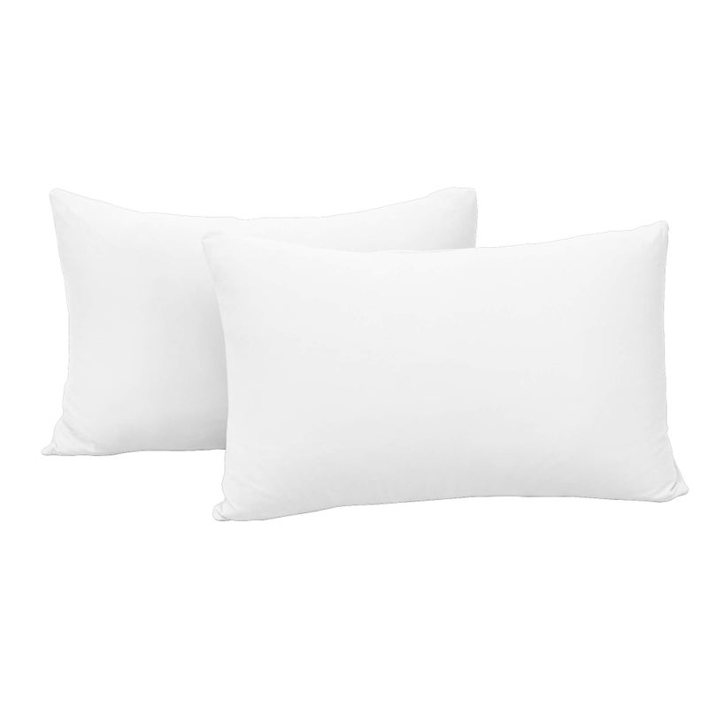 N&Y HOME 2-Pack Jersey Knit Pillow Cases Standard/Queen - Ultra Soft T-Shirt Like White Pillowcases Microfiber Blend - Envelope Closure Queen or Standard Size Set of 2  White - Image 1