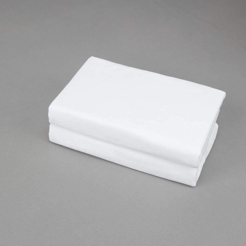 N&Y HOME 2-Pack Jersey Knit Pillow Cases Standard/Queen - Ultra Soft T-Shirt Like White Pillowcases Microfiber Blend - Envelope Closure Queen or Standard Size Set of 2  White - Image 5