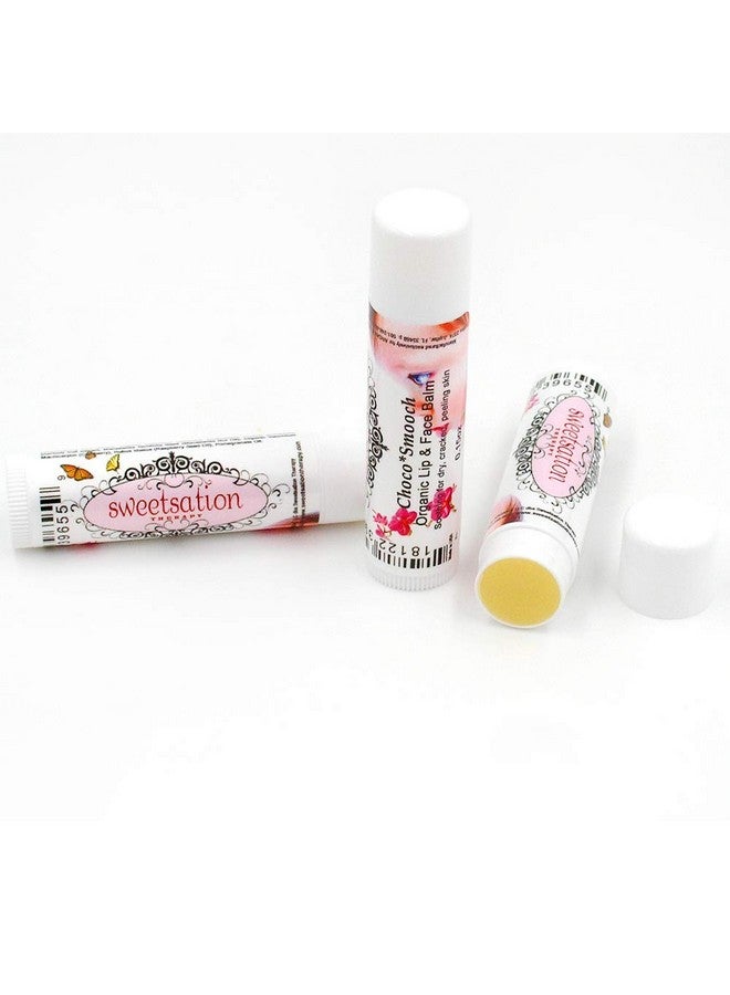Sweetsation Therapy Chocosmooch Organic Baby Kids Lip & Face Balm For Dry Cracked Irritated Skin With Argan Calendula Avocado & Sea Buckthorn Set Of 3. Skin Soothing Comforting Protecting. - Image 3