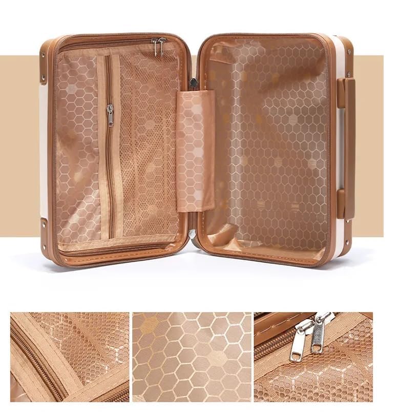 Kiesh Portable Hard Shell Cosmetic Bag Travel Case Small Travel Hand Luggage with Elastic Band Mini Abs Carrying Makeup Case Suitcase Women Girl Travel Bag - Image 4