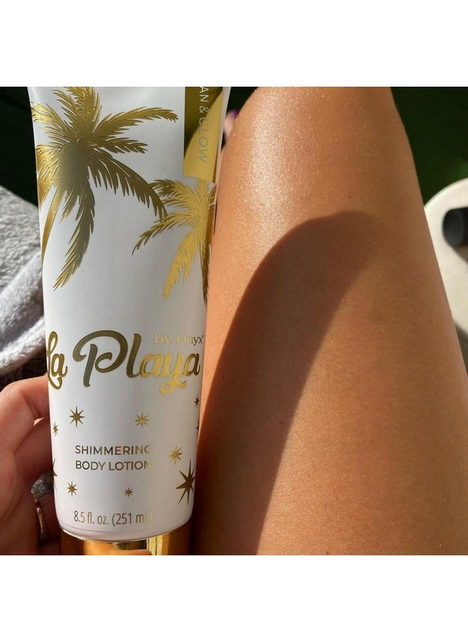 Onyx - La Playa Tan & Glow Body Shimmer Tan Extender And After Sun Lotion Illuminating Moisturizer And Body Highlighter Shimmering Body Lotion - Image 1