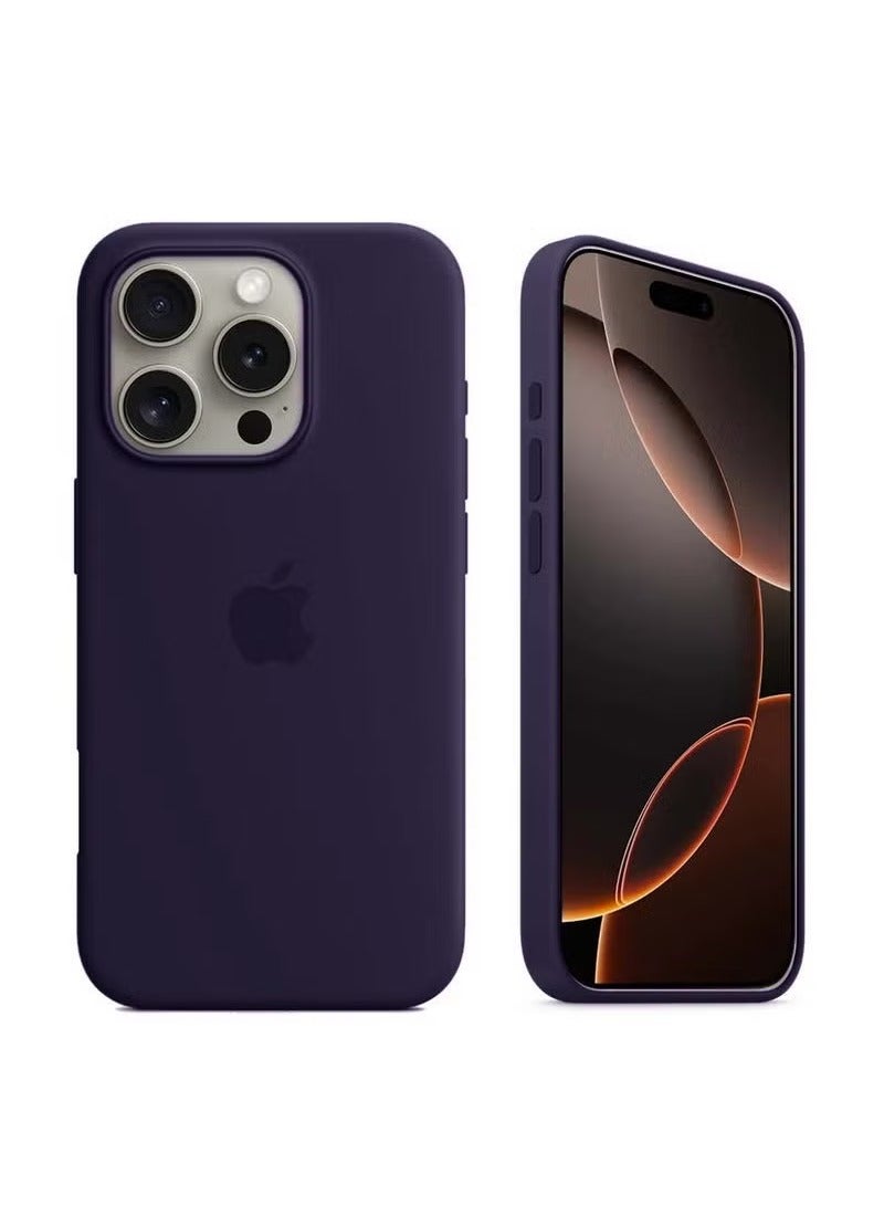 TIGER Apple iPhone 16 Pro Max 2024 Premium Soft Liquid Silicone Case Cover – Eggplant Purple | Shockproof Slim Fit Protective Back Case | Soft Microfiber Lining | Anti-Fingerprint Matte Finish | MagSafe & Wireless Charging Compatible | Stylish & Durable Grip - Image 1