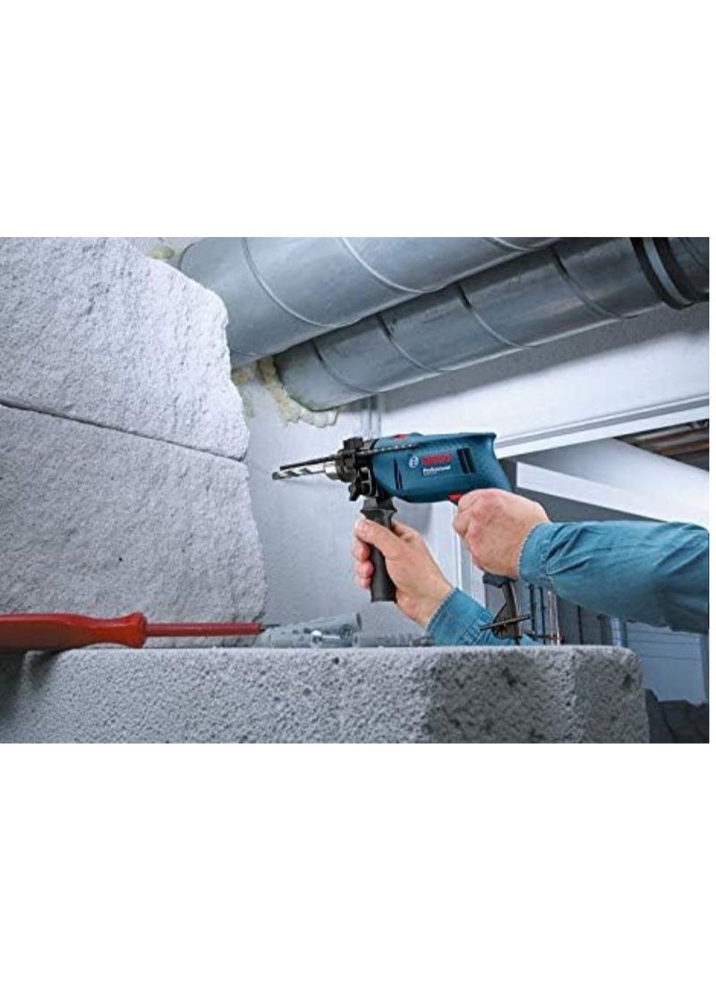 BOSCH Professional Electric Drill With A Hammer With A Power Of 570 Watts - 13 Mm, Stabilization And Speed Control Feature, With An Auxiliary Handle And A Depth Measuring Stick.  - Image 2