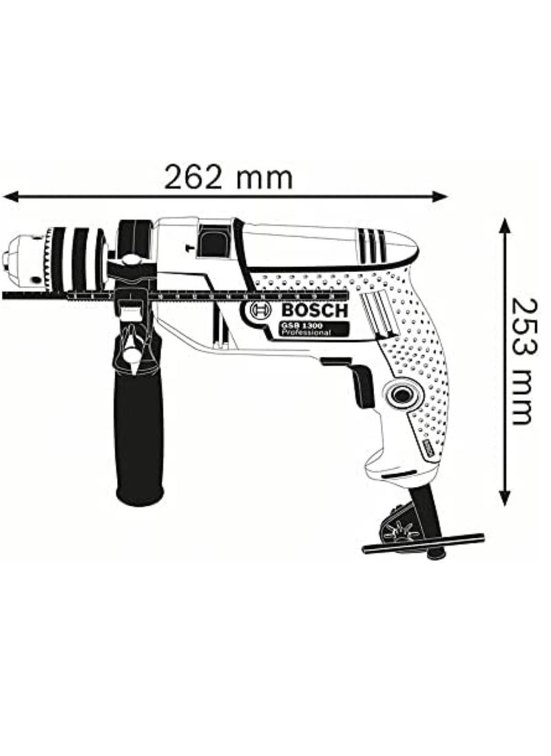 BOSCH Professional Electric Drill With A Hammer With A Power Of 570 Watts - 13 Mm, Stabilization And Speed Control Feature, With An Auxiliary Handle And A Depth Measuring Stick.  - Image 5