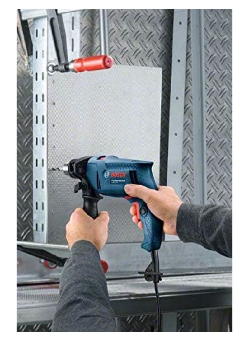 BOSCH Professional Electric Drill With A Hammer With A Power Of 570 Watts - 13 Mm, Stabilization And Speed Control Feature, With An Auxiliary Handle And A Depth Measuring Stick.  - Image 3