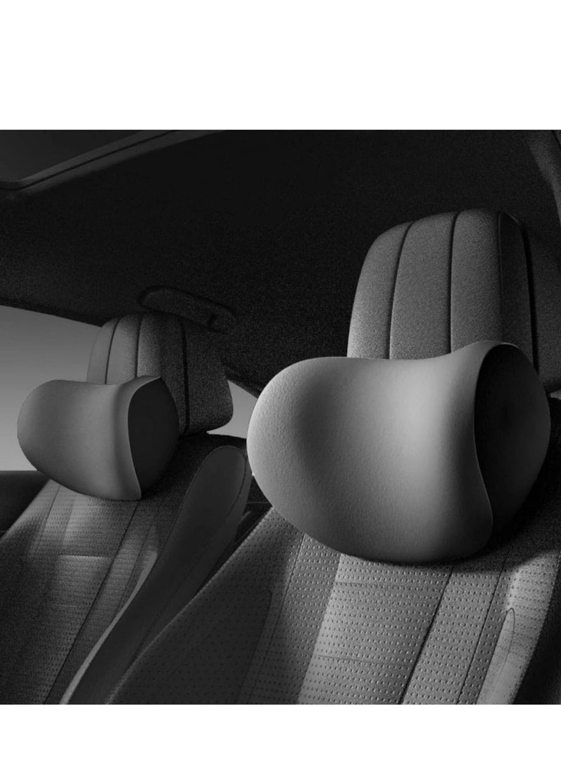 Excefore Car Neck Support Pillow, Neck & Lumbar Support Pillow for Neck Pain Relief, Car Memory Foam Neck Pillow for Car Seat, Car, Travel, Home & Office, Relieve Fatigue (2 Pcs) - Image 2