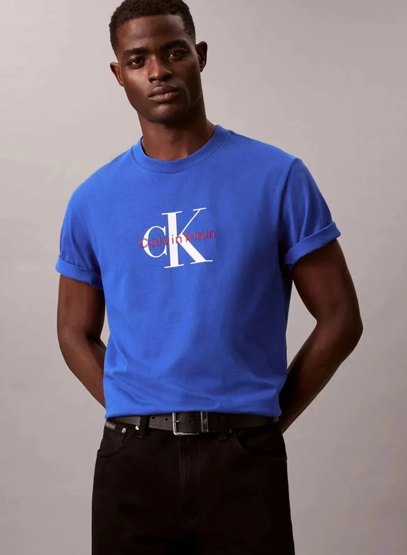 Calvin Klein Jeans Ocean Tides Monogram T-Shirt for Men | Best Price UAE