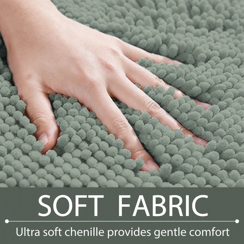 The Chenier Bathroom Floor Mat in Light Grey Hidden Hot Melt Adhesive Slip Resistant Safe for Pets Water Absorbent Quick Dry Versatile for Multiple Settings Size 15.75x23.62 Inch 19.69x31.5 Inch - Image 5
