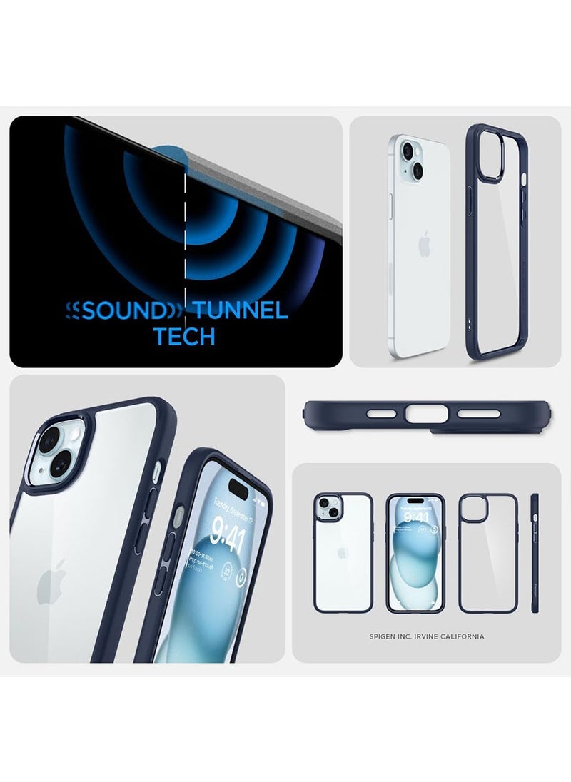 Spigen - غطاء حماية ألترا هايبرد لهاتف آيفون 15 بلس - أزرق داكن - Image 1