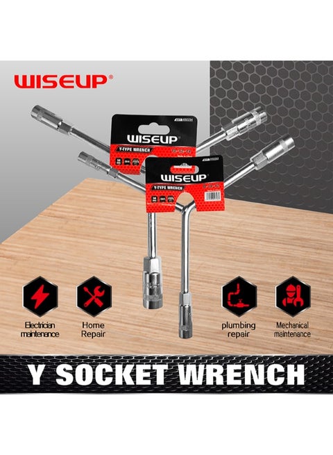 مفتاح بيبه ثلاثي الاتجاهات علي شكل حرف Y مقاسات 8 مم- 10مم - 12مم كروم فانديوم - قطعه واحده