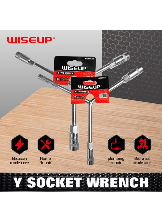 WISEUP Chrome Vanadium (8mm-10mm-12mm) Y TYPE SPANNER 1 Pcs  - Image 1