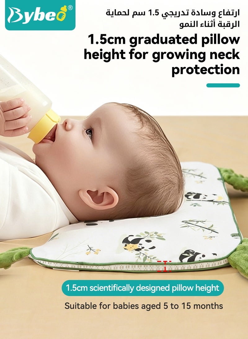Bybeo Baby Nursing Sleeping Pillow, Baby Spine Protection Pillows, Toddler Head Support Pillow with Snoothing Bars for 3+ Months Baby, Infant and Kids, Upgraded Hydrophilic Cotton - Image 3