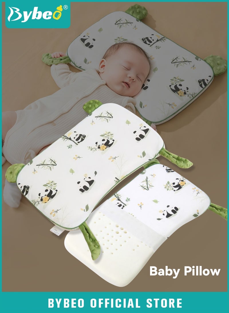 Bybeo Baby Nursing Sleeping Pillow, Baby Spine Protection Pillows, Toddler Head Support Pillow with Snoothing Bars for 3+ Months Baby, Infant and Kids, Upgraded Hydrophilic Cotton - Image 1