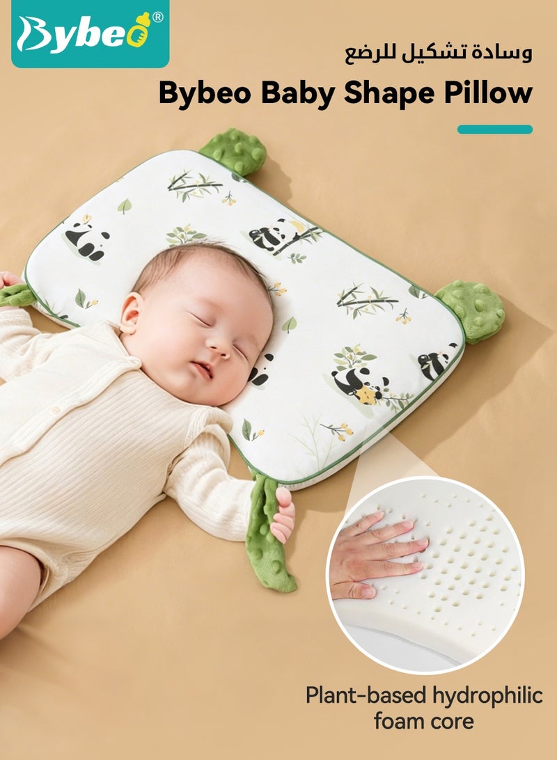 Bybeo Baby Nursing Sleeping Pillow, Baby Spine Protection Pillows, Toddler Head Support Pillow with Snoothing Bars for 3+ Months Baby, Infant and Kids, Upgraded Hydrophilic Cotton - Image 2