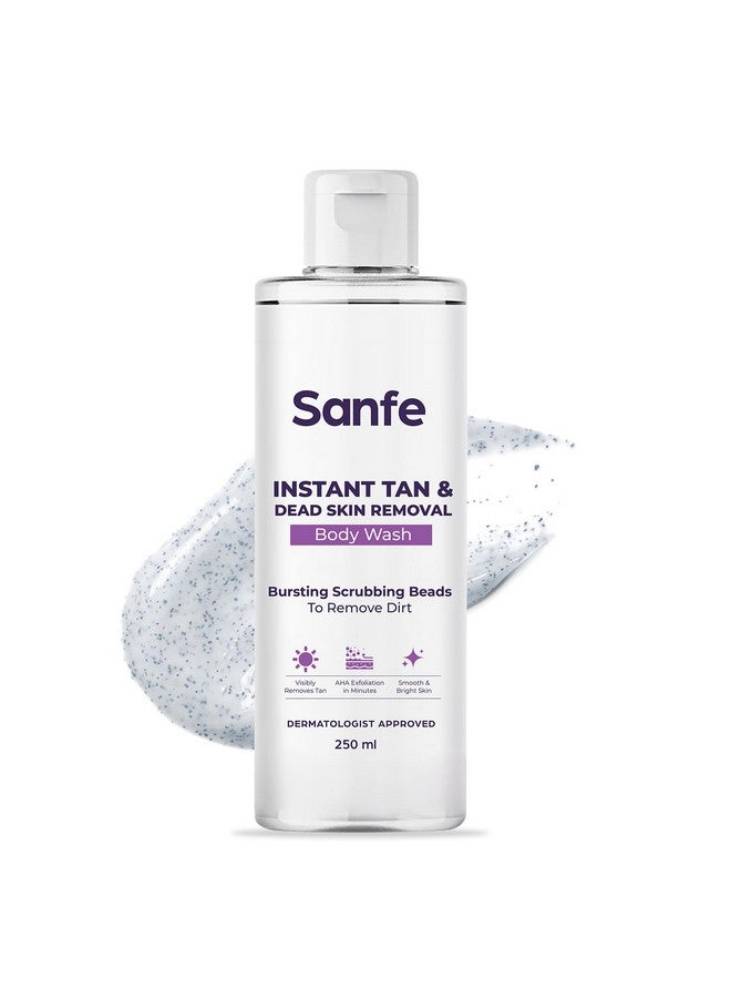 سانفي غسول الجسم المقشر الفوري لإزالة الجلد الميت والاسمرار يزيل بشكل واضح تقشير تان آها في دقائق بشرة ناعمة ومشرقة 250 مل - Image 1