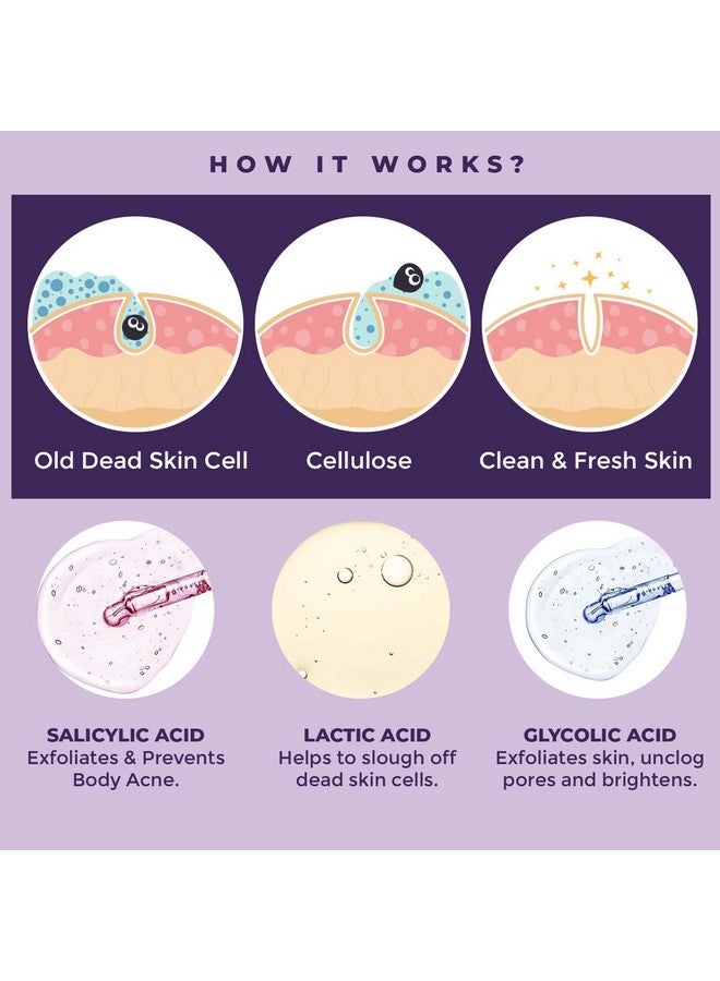 سانفي غسول الجسم المقشر الفوري لإزالة الجلد الميت والاسمرار يزيل بشكل واضح تقشير تان آها في دقائق بشرة ناعمة ومشرقة 250 مل - Image 4