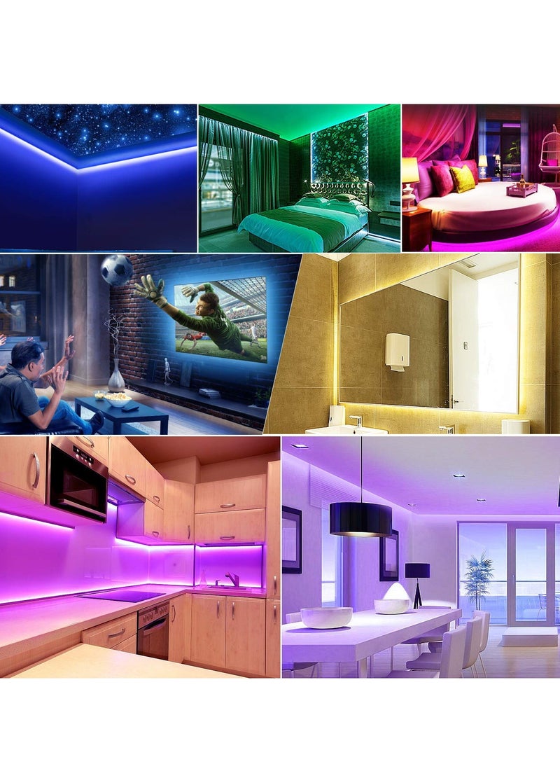 USB LED Strip Lights Kit, 4 Pre-Cut 1.6ft/6.4ft RGB LED Light Strips, Color Changing TV Backlights with Remote, RGB Color Strip Light for TV, PC, Monitor, Home Theater, DIY Decoration