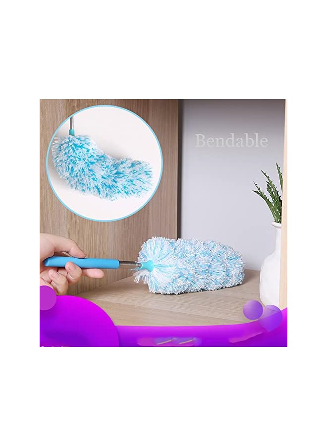 promass 4 Pcs Microfiber Duster, Microfiber Hand Duster Washable Microfibre Cleaning Tool Extendable Dusters for Cleaning Office, Car, Computer, Air Condition, Washable Duster - Image 3