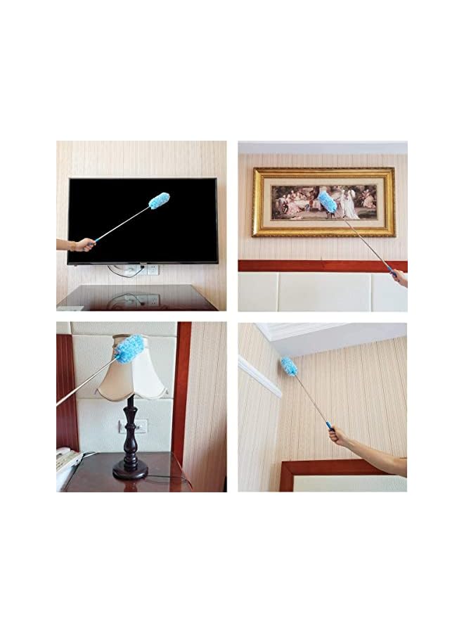 promass 4 Pcs Microfiber Duster, Microfiber Hand Duster Washable Microfibre Cleaning Tool Extendable Dusters for Cleaning Office, Car, Computer, Air Condition, Washable Duster - Image 2