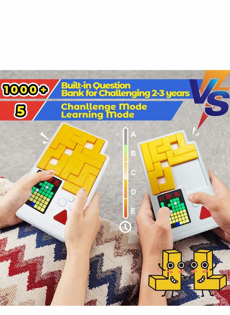 Y&D - Logic Puzzle Slide Games Brain Toy, 1000+ Levelled Up Challenges Teaser Puzzles, Interactive Fidget Handheld Game Console, Electronic Education Travel STEM Preschool Toys - Image 1