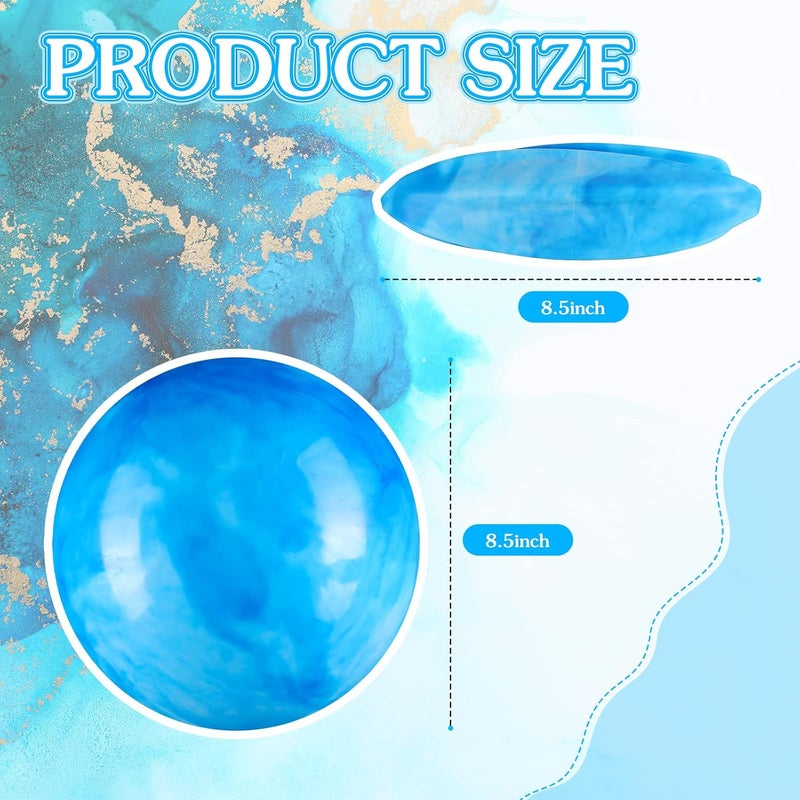 Sotiff 2 Pcs 8.5 Inch Large Marbleized Bouncy Balls Colorful Inflatable Balls for Adults Pet Party Supplies Beach Playground PVC(8.5 Inch,Red,Blue) - Image 2
