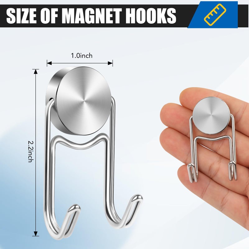Lovimag Magnet Hooks  Swivel 50Lbs Magnets With Hooks  Heavy Duty Magnet Hooks For Cruise Cabins  Fridge  Hanging  Classroom  Whiteboard  Grill  And Strong Neodymium Rare Earth Magnets -5 Pcs - Image 4