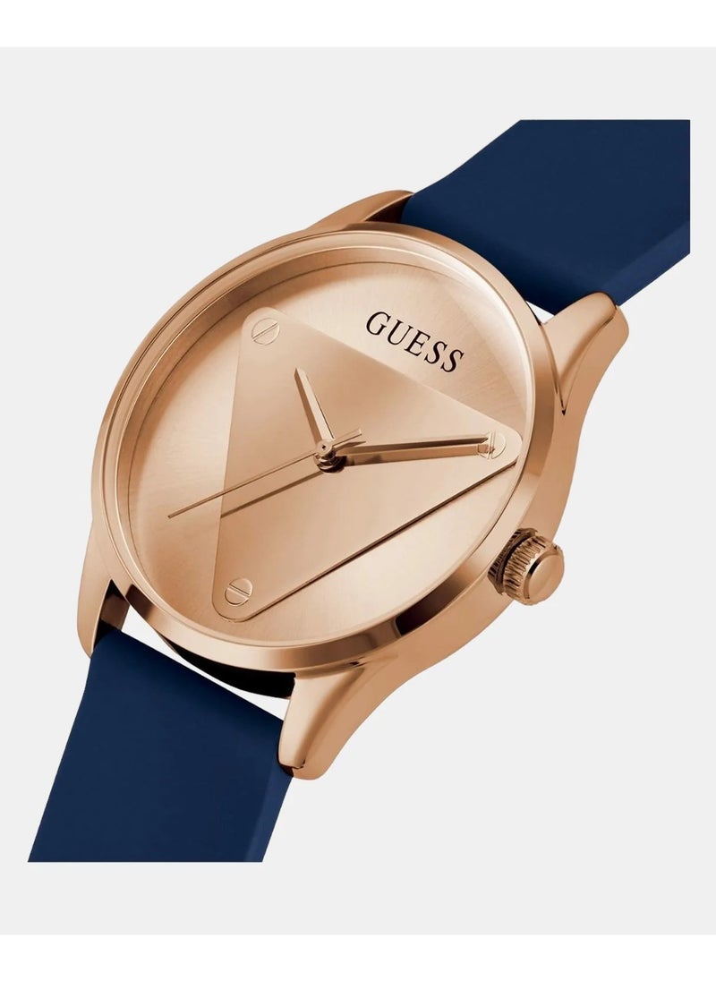 GUESS Women's Rose Gold Analog Silicone Strap Watch - GW0509L1  - Image 2