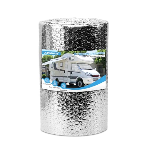 UCINNOVATE RV Window Sunshades Reflectix RV Window Skylight Shade Foil Insulation, 39x112 Inch Window Insulation for Summer Heat, UV Reflective RV Door Window Sunshield Cover for RV,Motorhome,Camper - Image 1
