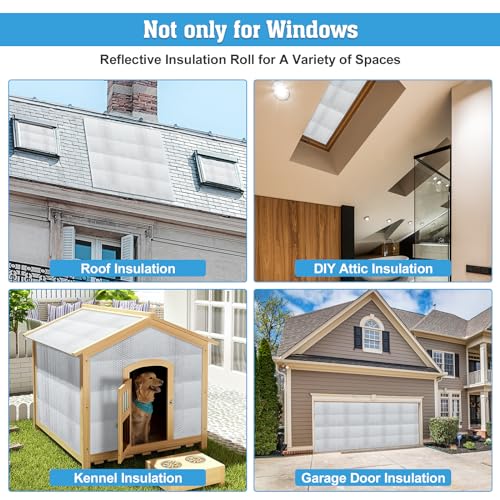 UCINNOVATE RV Window Sunshades Reflectix RV Window Skylight Shade Foil Insulation, 39x112 Inch Window Insulation for Summer Heat, UV Reflective RV Door Window Sunshield Cover for RV,Motorhome,Camper - Image 5