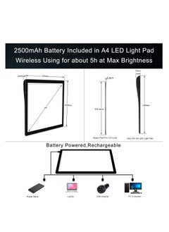 A4 Portable Wireless LED Light Pad - Rechargeable Dimmable Tracing Board for Artists, Sketching, and X-ray Viewing - Cordless Copy Board for Creative Projects. - pzsku/Z2C3F9E803D004071516BZ/45/_/1723031693/011a1a66-735a-424e-8ebf-e09c9057ded4