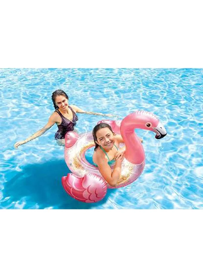 INTEX Vinyl Inflatable Glitter Flamingo Tube Pink 99 x 89 x 71 cm 56251