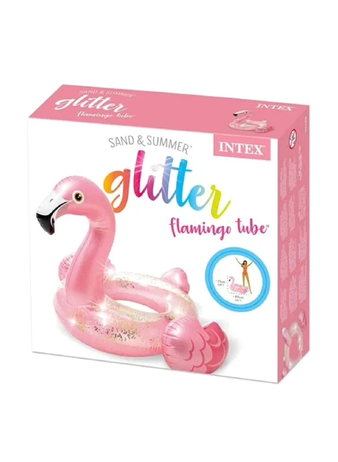 INTEX Vinyl Inflatable Glitter Flamingo Tube Pink 99 x 89 x 71 cm 56251