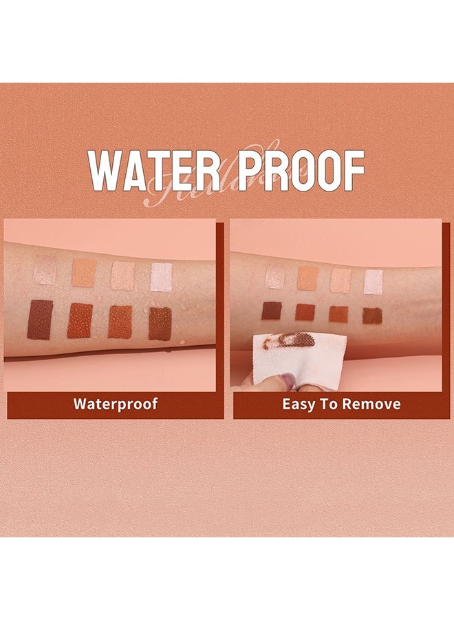 HelloKiss Three-Dimensional Concealer Stick, 2 in 1 Professional Double Head Highlighter Stick,Cream Contour Stick,Multifunctional Makeup Sticks Pen For Face Shaping and face Brightens(04#Pearl White&Dark Brown) - Image 4