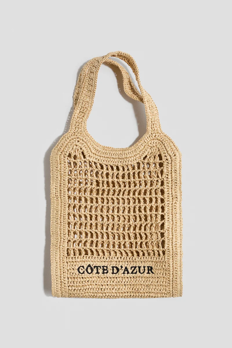 Straw tote bag