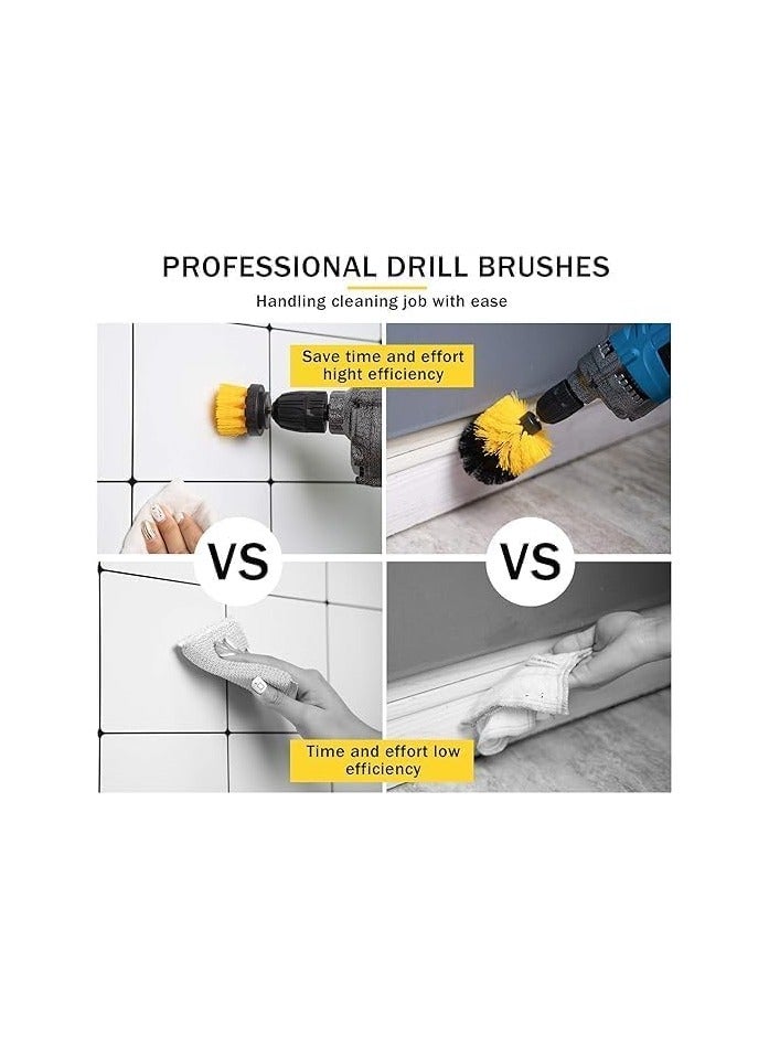 Automatic Brush Set, Wheel Cleaning Brush, Deep Cleaning Polishing Brush, Cleaning Brush Fit for Car Tires, Car Mats, Floor Carpet, Bathroom Electric Brush Cleaning Kits [3 Piece Set]  - Image 5