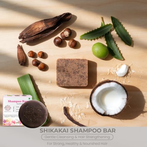 Pratha Natural Shampoo Bar - Shikakai, Amla & Hibiscus | Sulphate - Free | Hair Fall Control & Nourishing | 100gm - Image 4