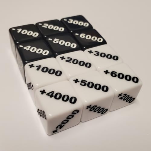 Rook Robot Positive 1000 to 6000 and Negative 1000 to 6000 Counter Dice Compatible with One Piece TCG - Image 1