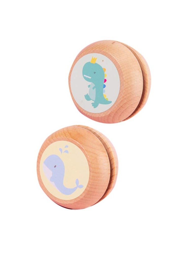 SOLARAE 2Pcs Adorable Wooden Yoyos for Kids, Professional Yo-Yo Toys for Beginners, Perfect for Fun and Skill Development - Image 5