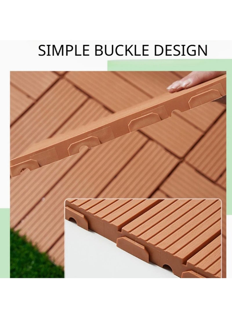 LINGWEI 9-Piece Plastic Interlocking Tile Set – Durable and Weather-Resistant Flooring for Indoor and Outdoor Decoration  - Image 4