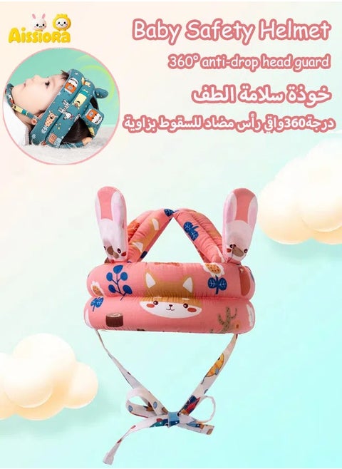 Baby Fall Protector Baby Safety Helmet for Crawling and Walking Running No Bumps and Soft Cushion Adjustable Protective Cap Infant Baby Safety Headguard Toddler Helmets 6-12 Months 1-2 Years Old