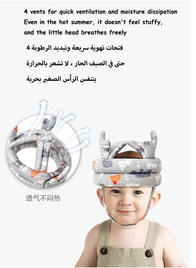 Aissiora - Baby Fall Protector Baby Safety Helmet for Crawling and Walking Running No Bumps and Soft Cushion Adjustable Protective Cap Infant Baby Safety Headguard Toddler Helmets 6-12 Months 1-2 Years Old - Image 1
