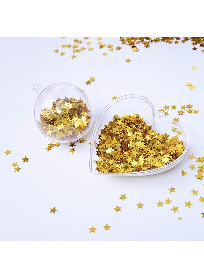 Confetti Glitter, 4000pcs 30g Plastic Stars Confetti Sparkly Sequins for Nail Art Decorations and  Party Supplies, Gold - Image 3