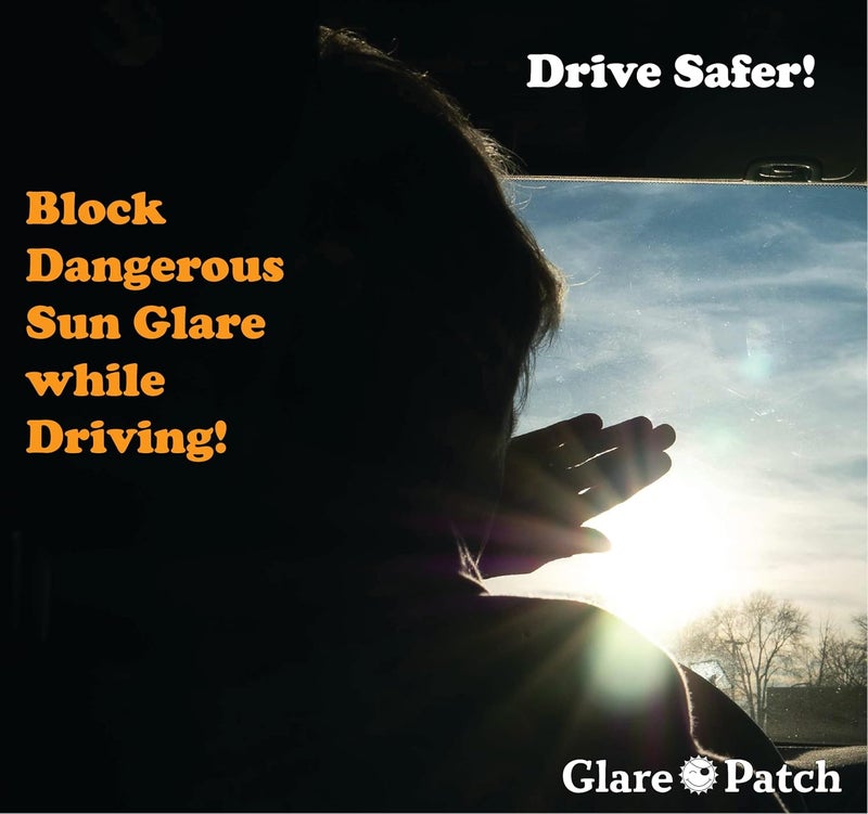 Glare Patch The - The Original Miniature Static Cling Window Shade. Pack of 2! Sun Shade for Your Side Window and Light Glare - Image 2