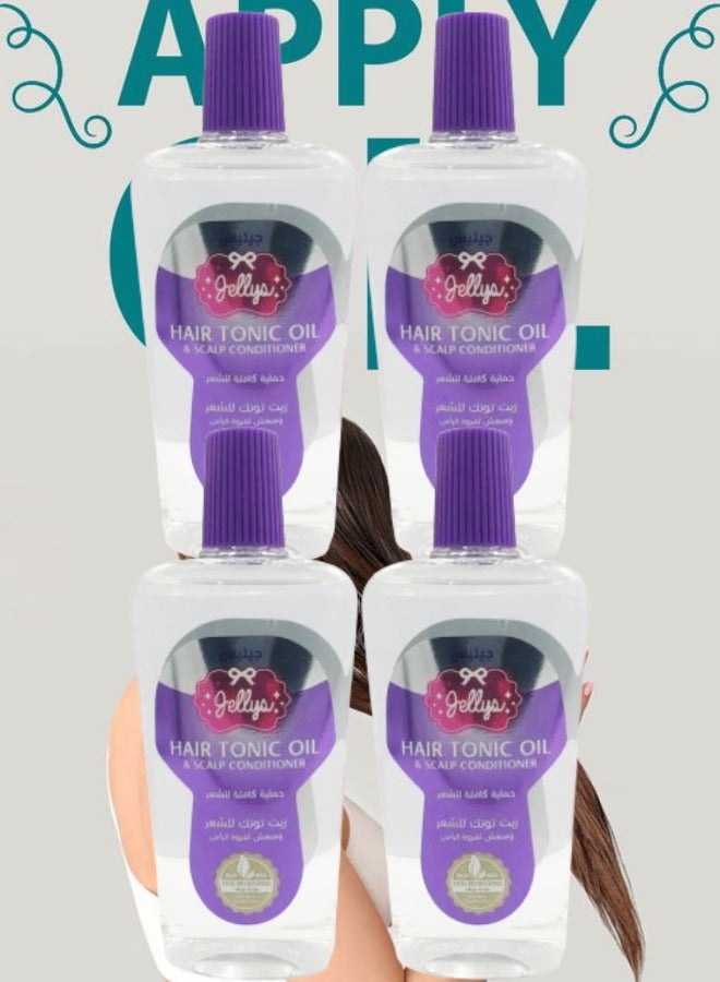 gellys 4 Pieces Hair Tonic Oil & Scalp Conditioner 300ml - Image 1