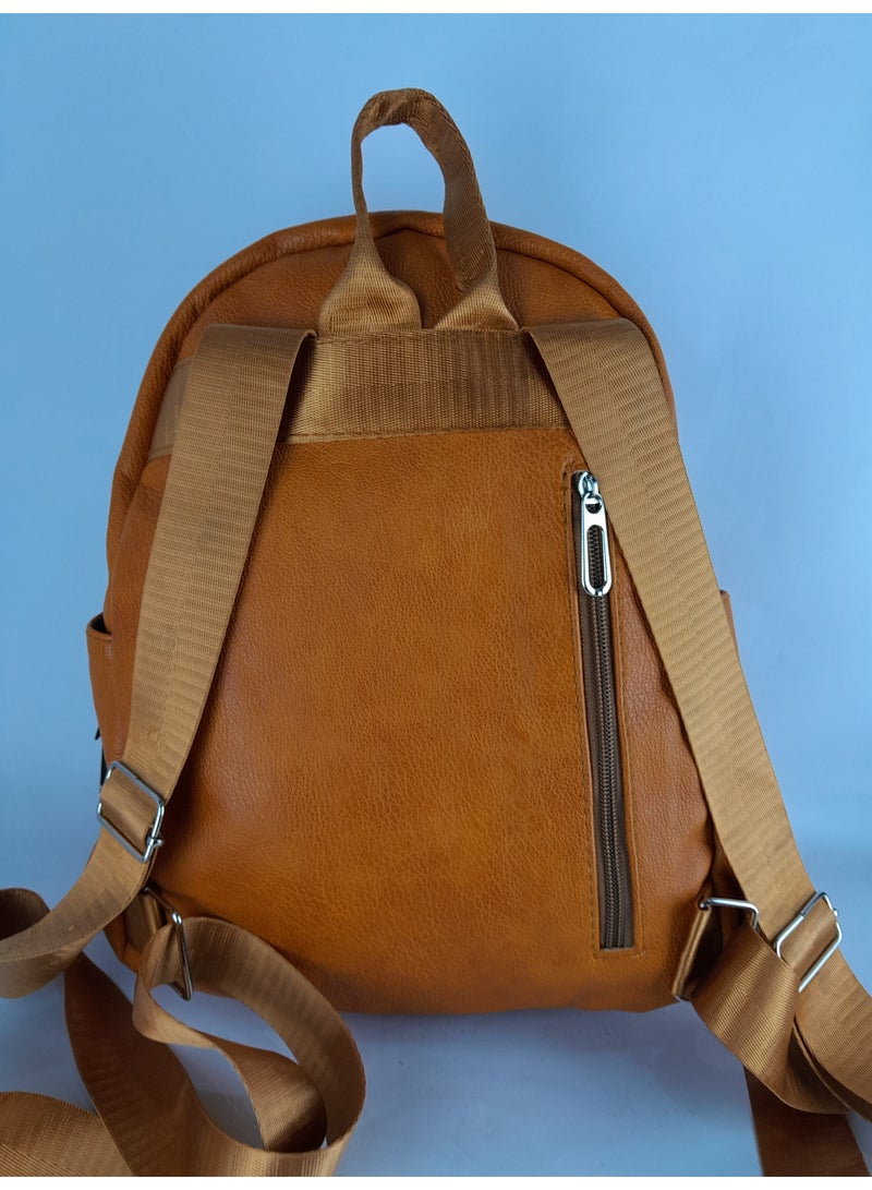 شنطة باك نسائى جلد -بنى - Image 4