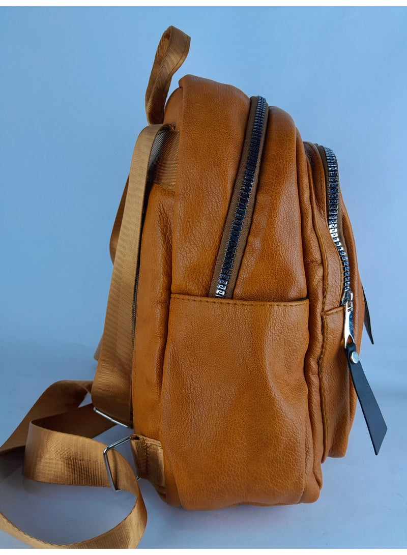 شنطة باك نسائى جلد -بنى - Image 3