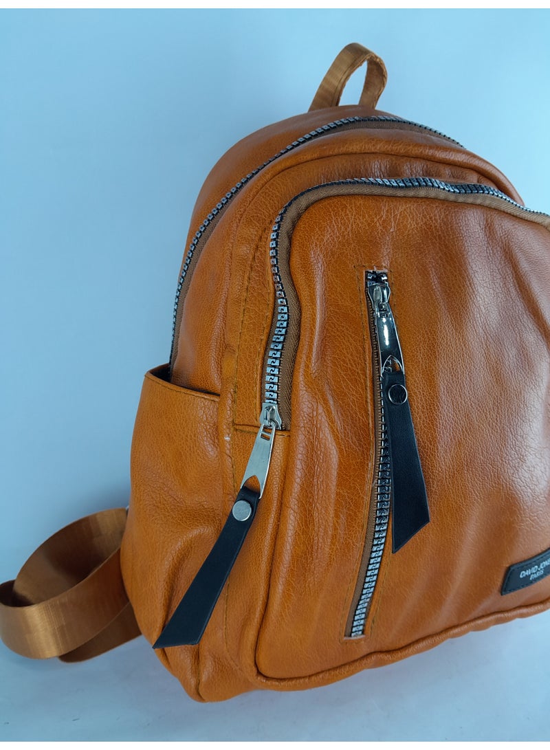 شنطة باك نسائى جلد -بنى - Image 2