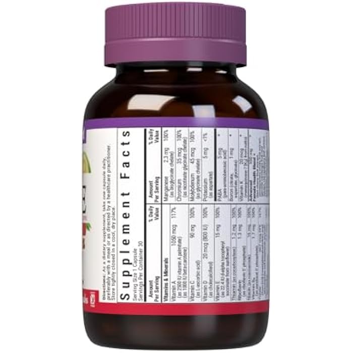 Bluebonnet Nutrition Ladies One Organic Vegetable Capsule, Whole Food Multiple, K2, Energy, Vitality, Non-GMO, Gluten, Soy & Milk Free, Kosher, 1 Month Supply, Light Grey, 30 Count - Image 2