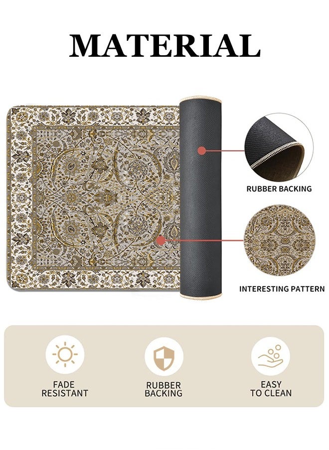 Generic 2 PCS Kitchen Floor Mats Rugs Set, Cushion Floor Carpet, Waterproof, Oil Resistant and Anti-Fatigue PU Standing Mat for Kitchen, Floor, Office, Sink, Laundry 45*75CM+45*120CM  - Image 2